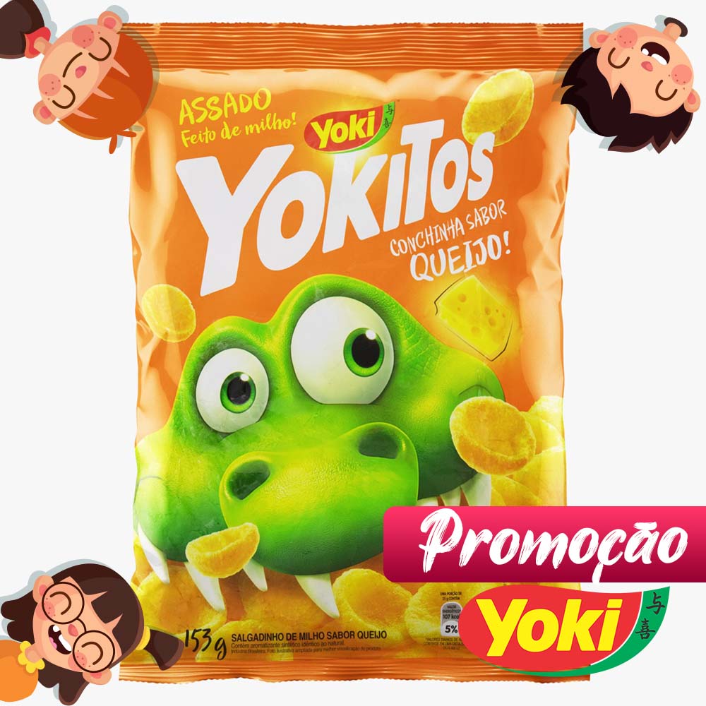 Salgadinho Yoki Yokitos Conchinha sabor Queijo 153g