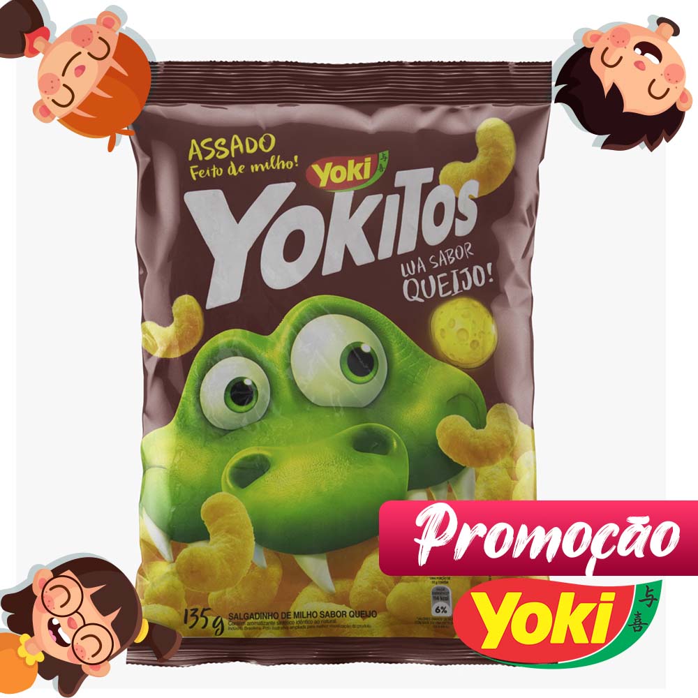 Salgadinho de Milho Lua Queijo Yoki Yokitos Pacote 135g