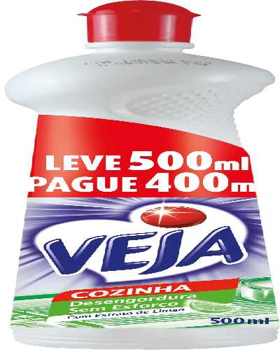 Limpador Desengordurante Cozinha Limão Veja Squeeze 500ml Grátis 20% de Desconto