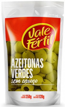 Azeitona Verde em Conserva sem Caroço Vale Fértil Sachê 120g