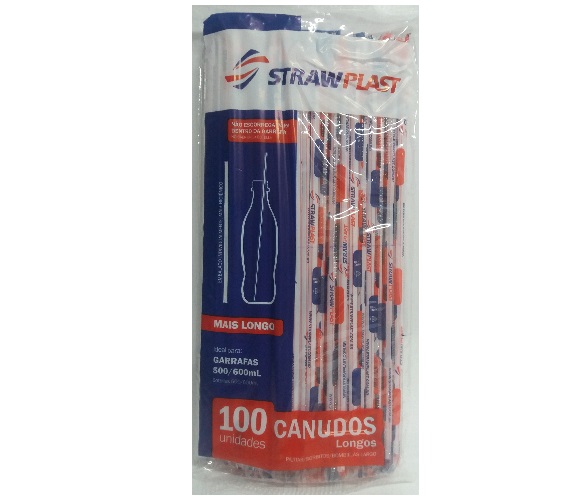 CANUDO STRAWPLAST LONGO 5MM VERM PP