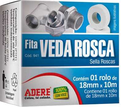 FITA VEDA ROSCA ADERE 941S 18MMX10M