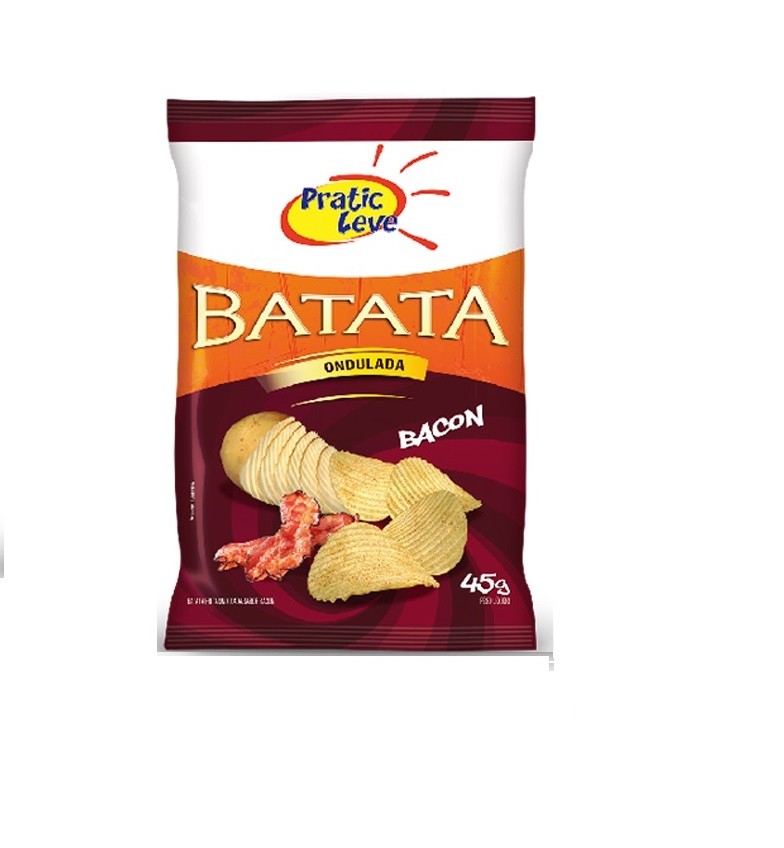 Batata PRATIC LEVE Ondulada Bacon 45g