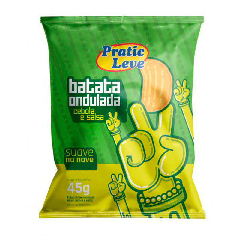 Batata Pratic Leve Ondulada Cebola e Salsa 45g