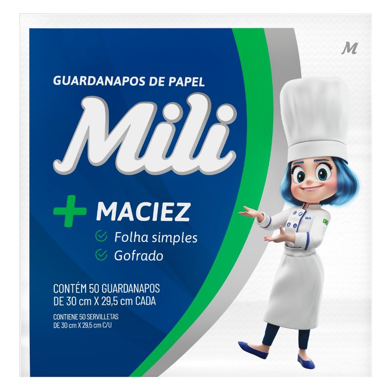Guardanapo Mili  30X29,5 50UN