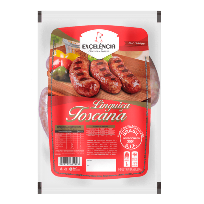 Linguiça Execelência Toscana Pacote 1KG