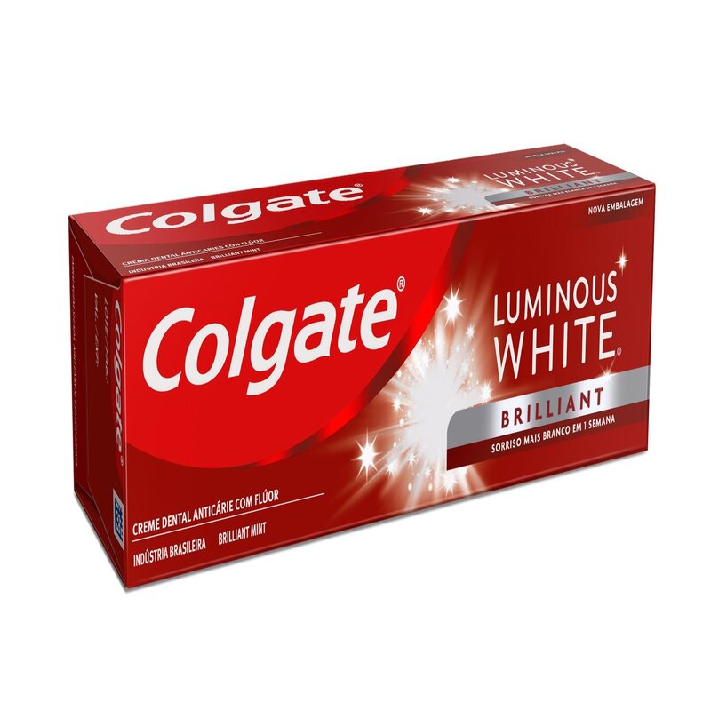 Creme Dental Brilliant Mint Colgate Luminous White Caixa 70g