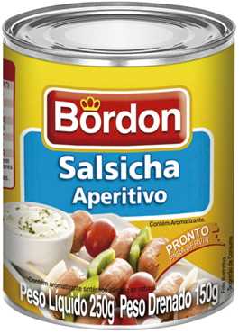 Salsicha Aperitivo Bordon Lata 150g