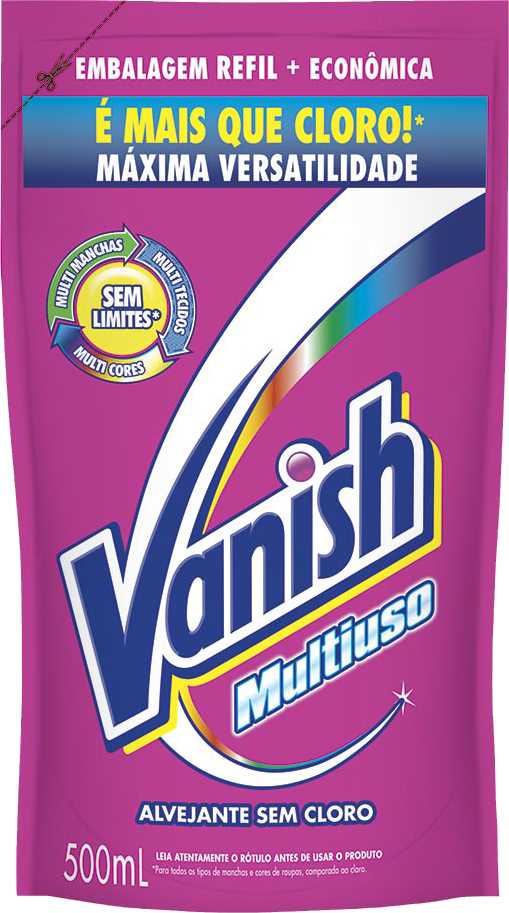 Tira-Manchas Gel Multiuso Vanish Sachê 500ml Refil