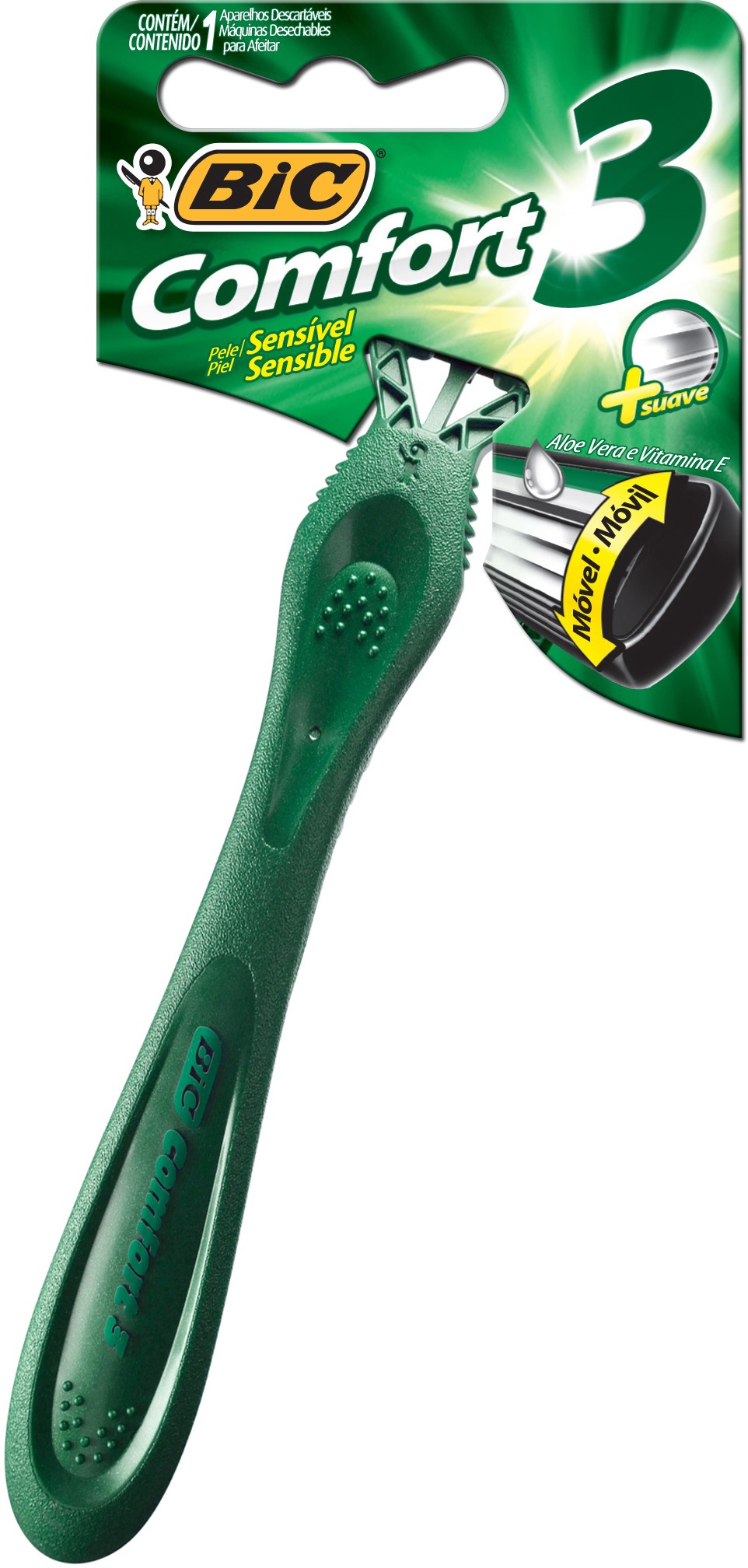 Aparelho Descartável para Barbear Bic Comfort 3 Sensitive