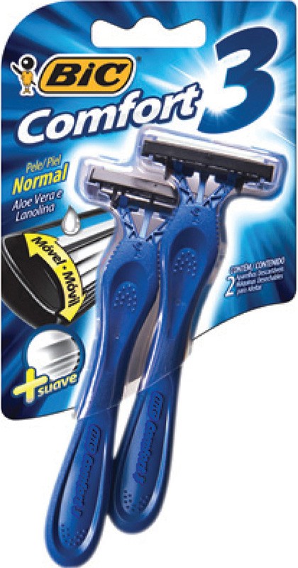 Aparelho de Barbear BIC Comfort 3 Pele Normal 2 unidades