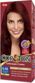 Kit Coloração Creme 6.66 Vermelho Carmim Niely Cor&Ton Poderosas de Vermelho