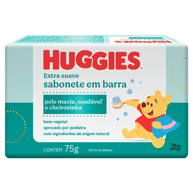 Sabonete Infantil em Barra Extra Suave Huggies Caixa 75g