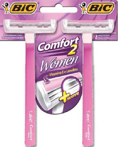Aparelho de Depilar Descartável Bic Comfort 2 Women 2 Unidades