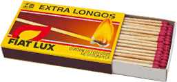 Fósforo de Segurança Extra Longo Fiat Lux 50 Unidades