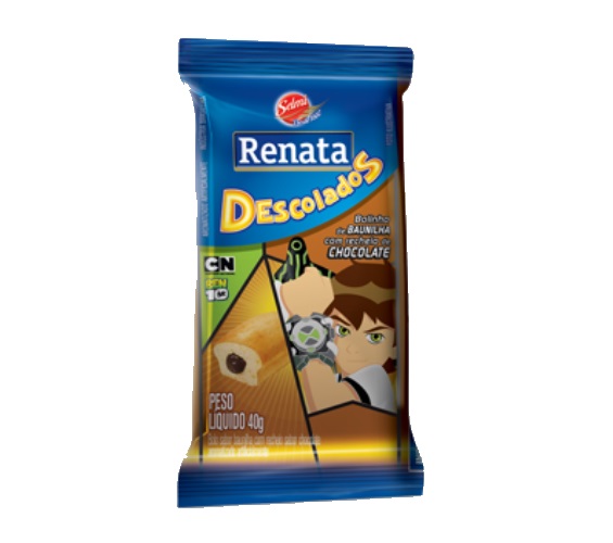 Bolinho Renata Sabor Chocolate com Recheio de Chocolate 40g