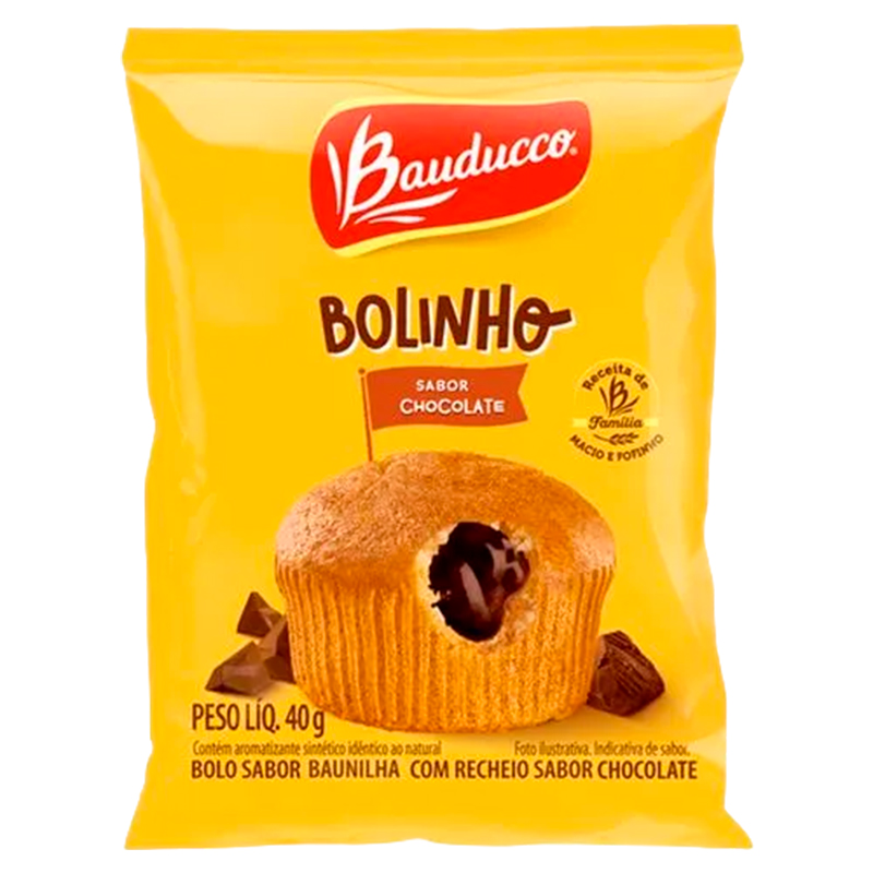 Bolinho de Baunilha Recheado com Chocolate 40g