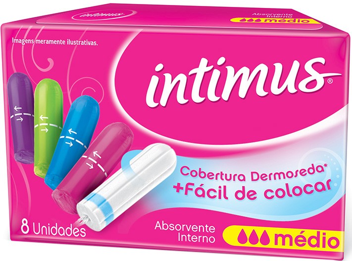 Absorvente Interno Médio Intimus Caixa 8 Unidades
