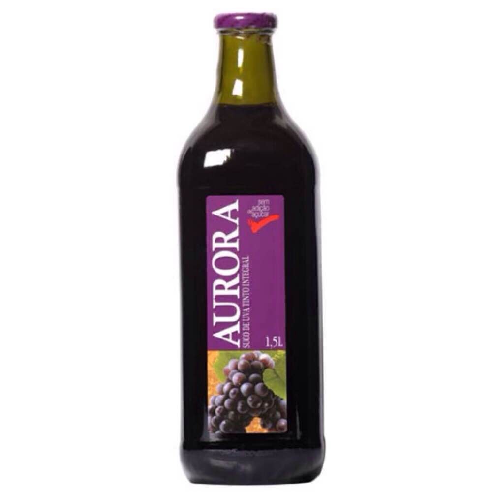 Suco Integral Uva Tinto Aurora Garrafa 1,5l