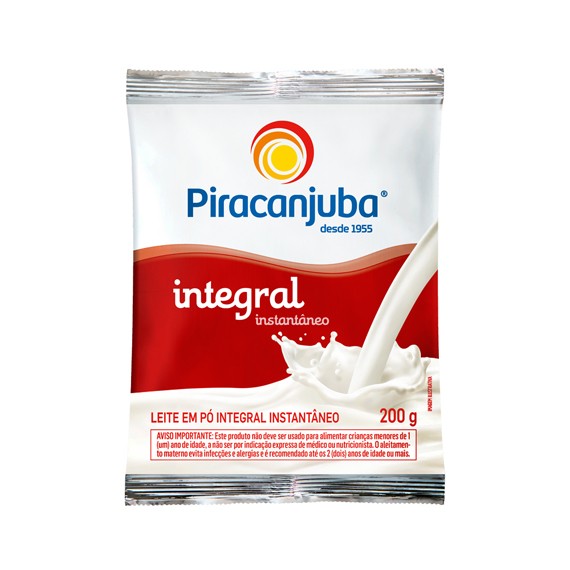 Leite em Pó Piracanjuba Integral Instantâneo 200g