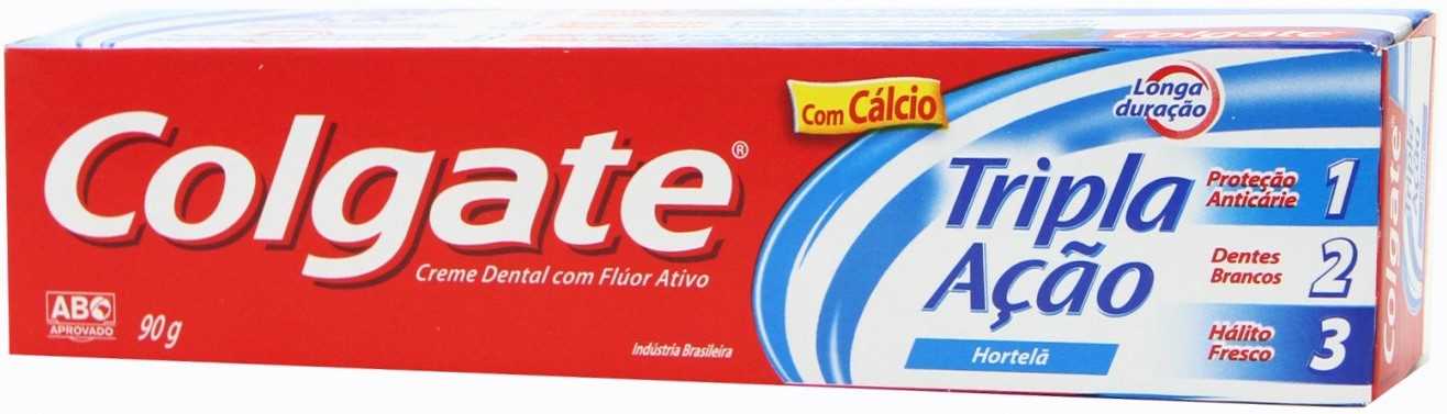 Creme Dental Hortelã Colgate Tripla Ação Caixa 90g