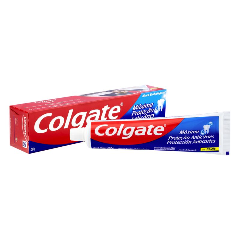 Creme Dental Menta Refrescante Colgate Máxima Proteção Anticáries 180g