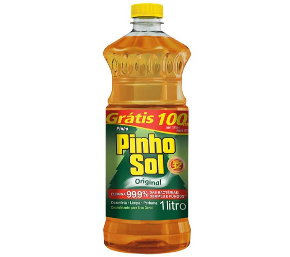 Desinfetante Uso Geral Original Pinho Sol Frasco Leve 1000ml Pague 900ml