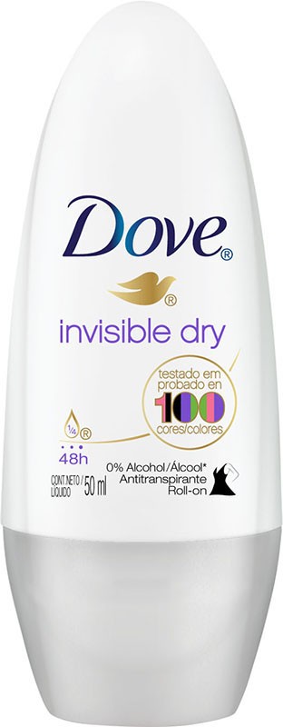 Antitranspirante Roll-On Invisible Dry Dove 50ml